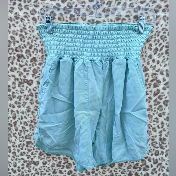 Free People Sky Blue High Waist Women's Shorts - Picture 1 of 5